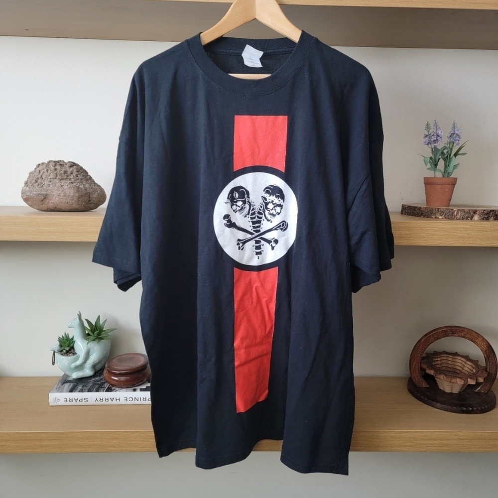 2XL Rock Skull Black Graphic T-Shirt